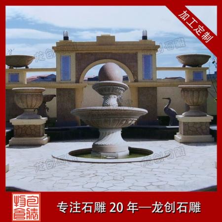 福建石材風(fēng)水球噴泉廠家——龍創(chuàng)石雕